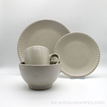 Ya jumla ya mtindo wa mtindo wa Nordic glazed ceramic dinnerware.